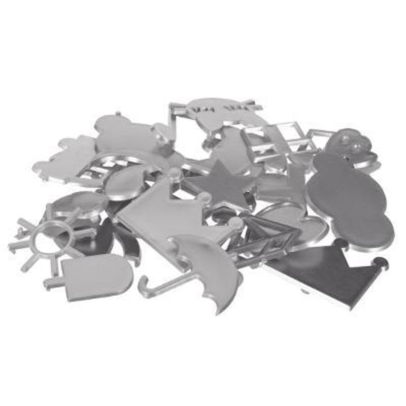 Tavle med bokstaver og symboler