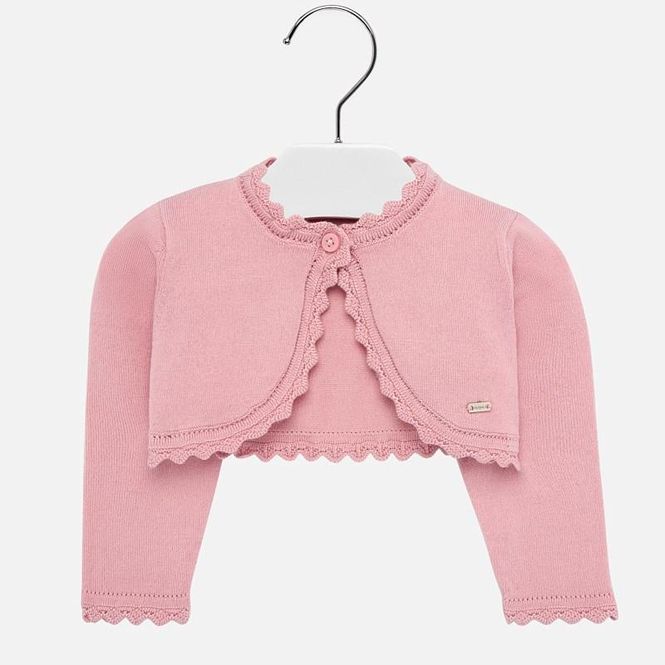 Hovedbilde Cardigan med blondedetaljer rosa