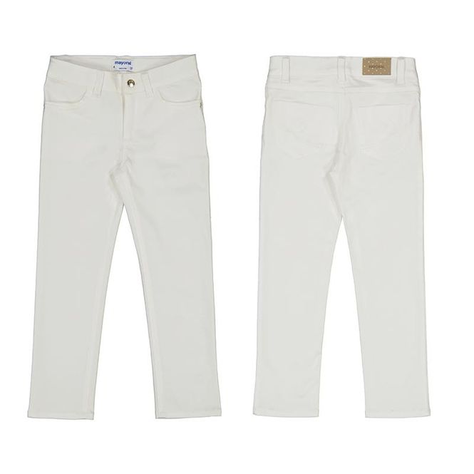 Hovedbilde Satin jeans hvit