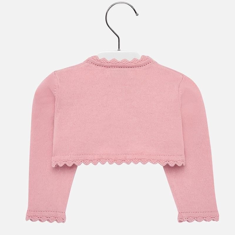 Cardigan med blondedetaljer rød
