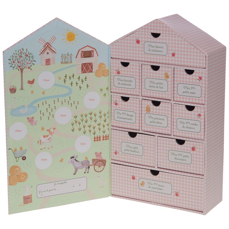 Minneboks med skuffer