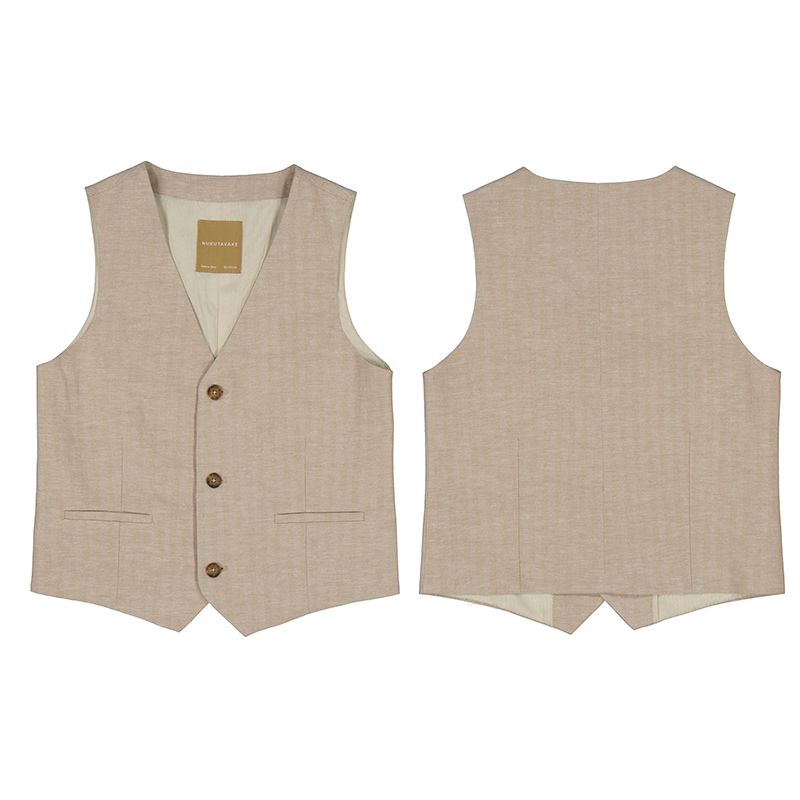 Vest i linblanding Camel