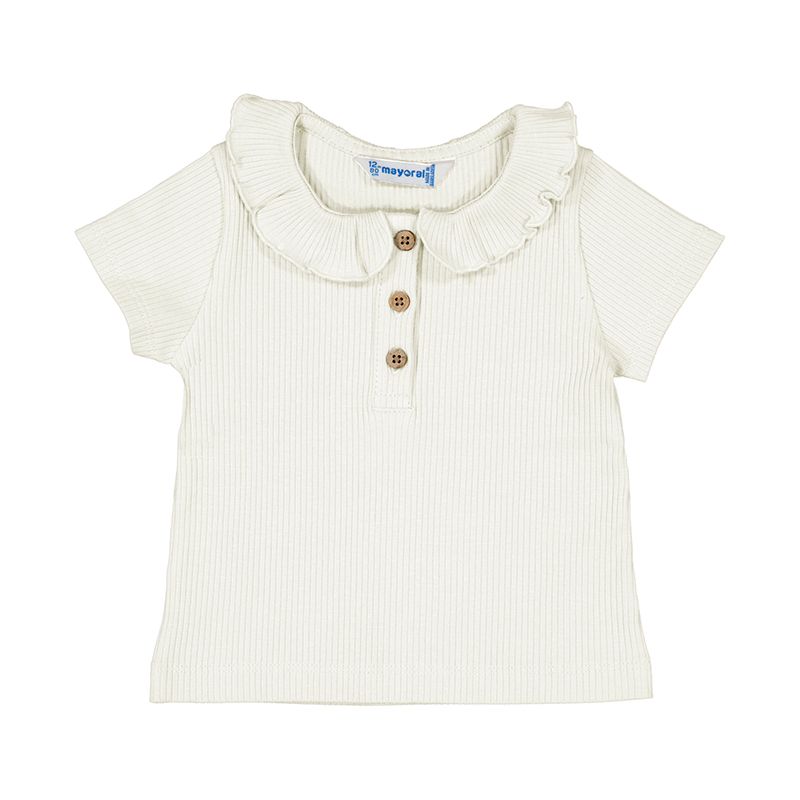 T-skjorte med rysjekrage