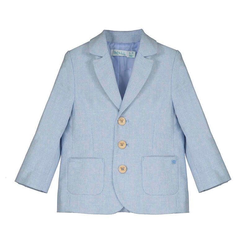 Blazer i lin himmelblå