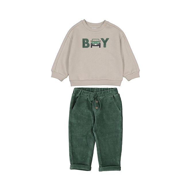 Hovedbilde Todelt sett grønn bil